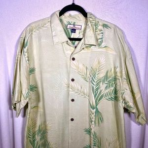 Green Tommy Bahama Hawaiian Shirt LARGE